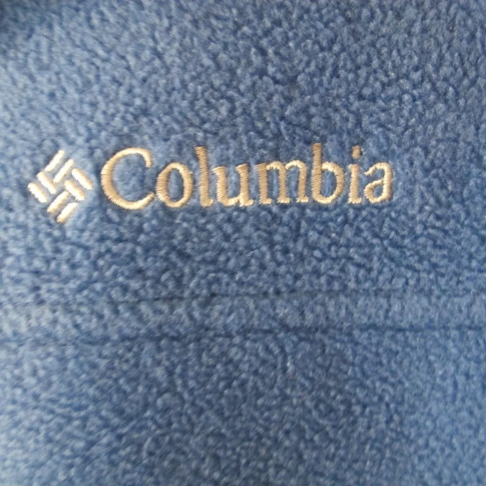 Columbia Full Zip Two Tone Blue Fleece Jacket Men's Large Casual‎ Comfy